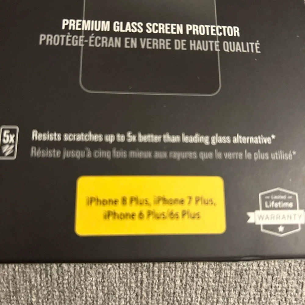 Otter Box glass protector, Amplify-engineered by Corning for iPhone 8 Plus &